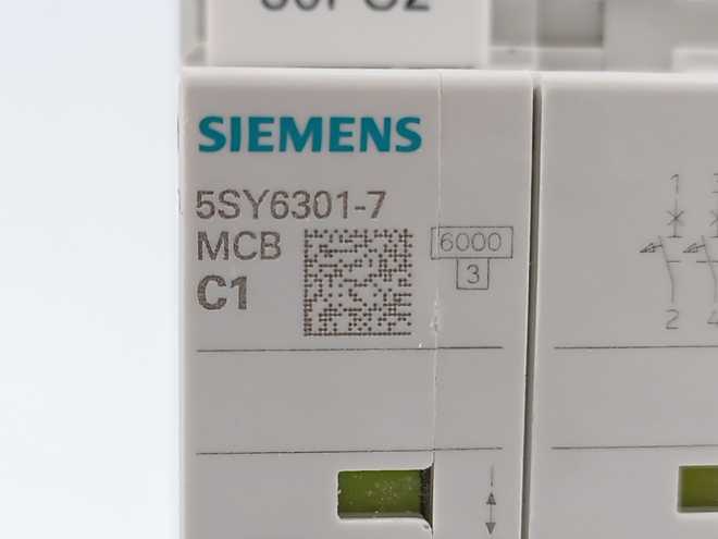 Siemens 5SY6301-7 C1 Miniature Circuit Breaker