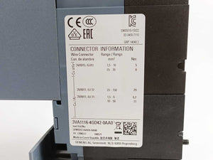 Siemens 3VA1116-4GD42-0AA0 Circuit Breaker