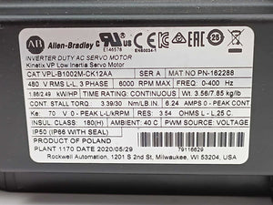 AB VPL-B1002M-CK12AA Ser. A KINETIX VP Low Inertia Servo Motor