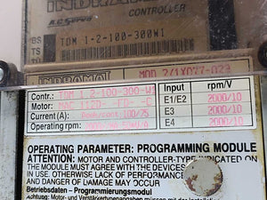 Indramat TDM1.2-100-300-W1/220 A.C. Servo Controller