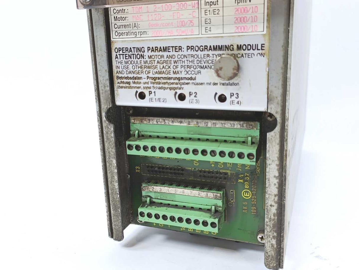Indramat TDM1.2-100-300-W1/220 A.C. Servo Controller