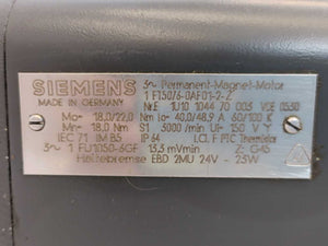 Siemens 1FT5076-0AF01-2-Z 3~ Permanent Magnet Motor