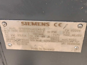 Siemens 1PH6131-4CG46-Z 3~ Mot. Heavy-Duty AC Induction Servo Motor 12-18 kW