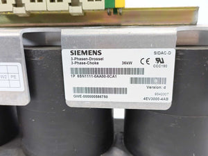 Siemens 6SN1111-0AA00-0CA1K GWE-0000005867500 SIDAC-D 3-Phase Choke 36kW