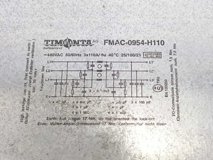 TIMONTA FMAC-0954-H110 3-Phase Line Filter