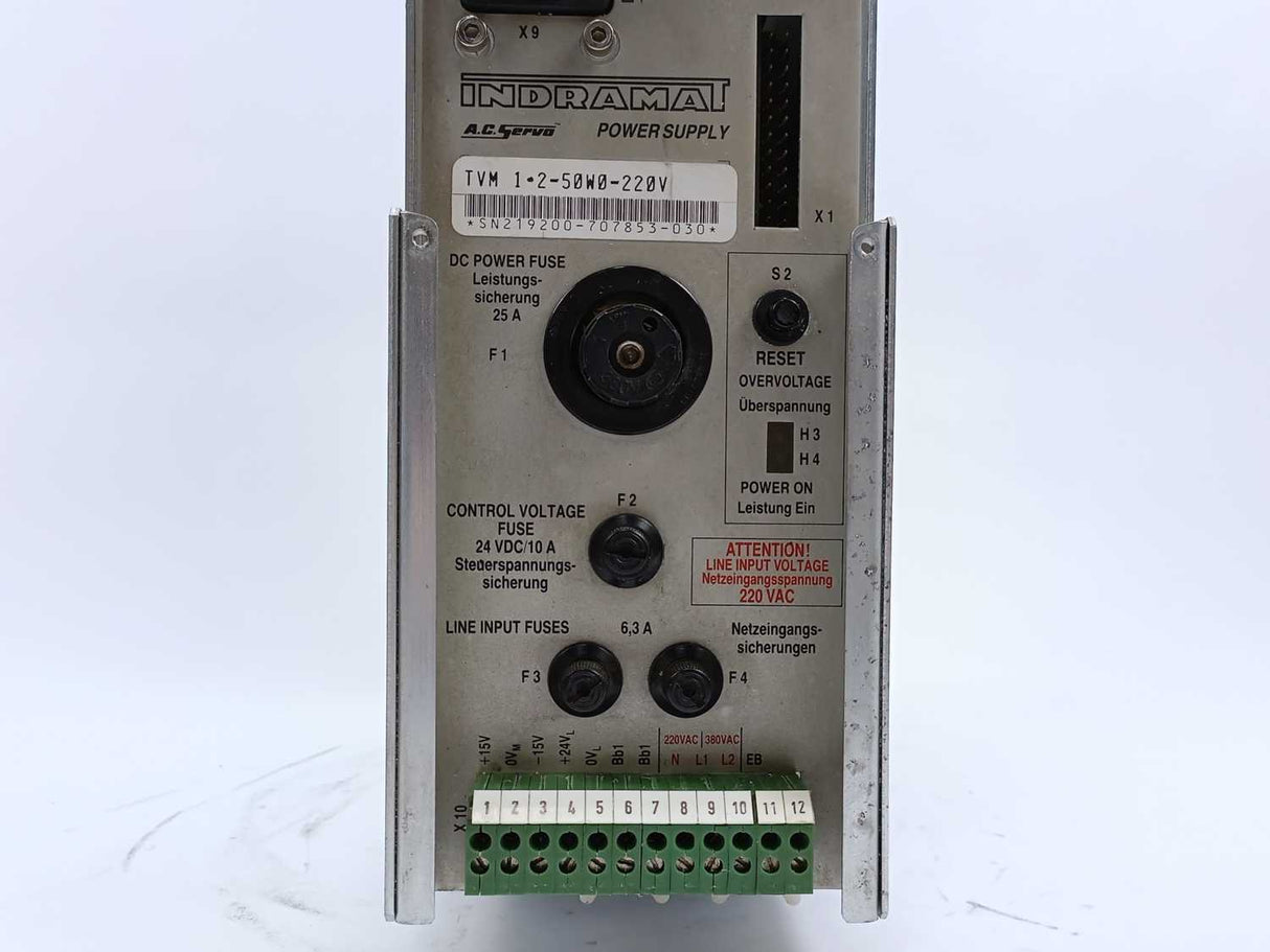 Indramat TVM1.2-50W0-220V A.C. Servo Power Supply