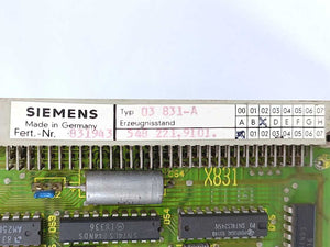 Siemens 548 221.9101. 03 831-A Control Board
