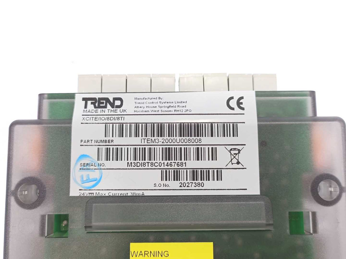 TREND ITEM3-2000U008008 Xcite/IO/8DI/8TI Programmable Logic Control
