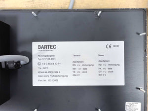 Bartec 17-71K1-3511 Ex-rated Industrial PC w/ BMF 102 Keyboard