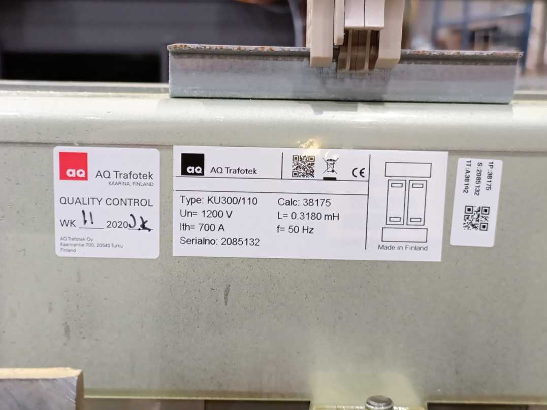 AQ Trafotek KU300/110 High-Power Inductor Un= 1200V ith= 700A