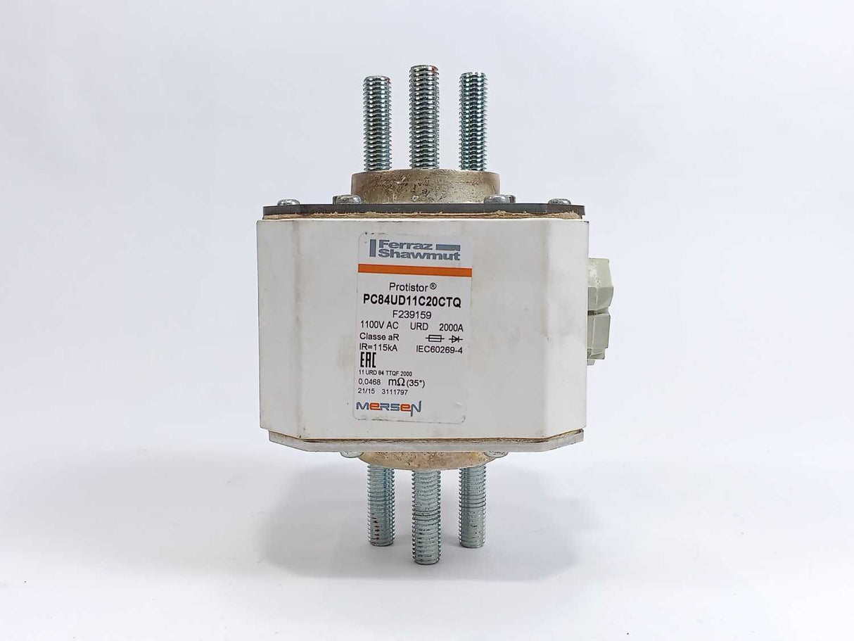 MERSEN PC84UD11C20CTQ Ultra-Rapid Square  Fuse 1100 V AC, not used, only mounted