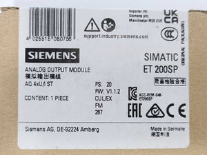 Siemens 6ES7135-6HD00-0BA1 SIMATIC ET 200SP Analog Output Module