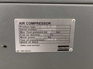 Atlas Copco GX2 9 200 Air Compressor w/ 9097509014 & 9095319982