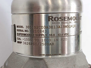 Rosemount 3051S2CD3A3E13A1BM5Q4Q8 Super Module Supply 10.5-42.4VDC