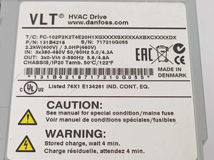 Danfoss FC-102P2K2T4E20H1XGXXXXS 131B4218 Frequency 2.2kW