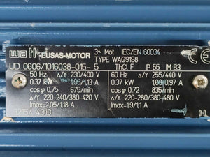 EUSAS-MOTOR WAG91S8 AC Induction Motor 0,37kW