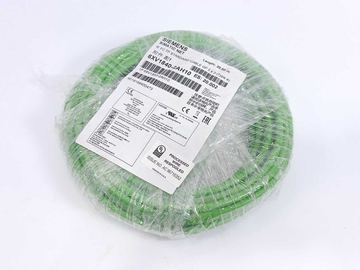 Siemens 6XV1840-2AH10 SIMATIC NET IE FC TP 20m Standard Cable GP 2x2 Typ. A