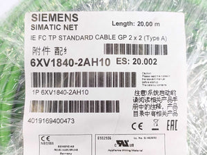 Siemens 6XV1840-2AH10 SIMATIC NET IE FC TP 20m Standard Cable GP 2x2 Typ. A