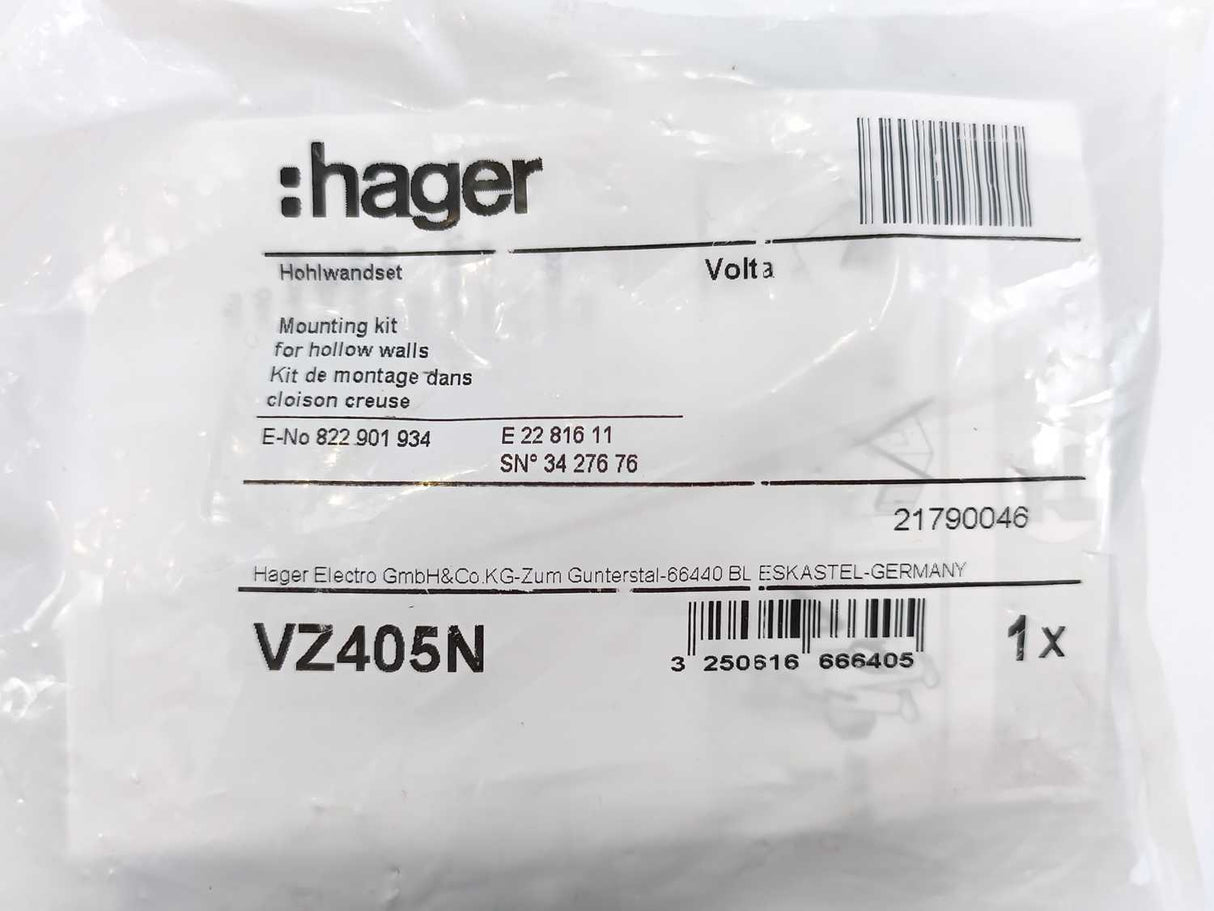 hager VZ405N Mounting Kit for Hollow Walls