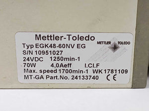 Mettler Toledo EGK48-60NV EG 24133740 3-phase Brushless DC Servo Motor