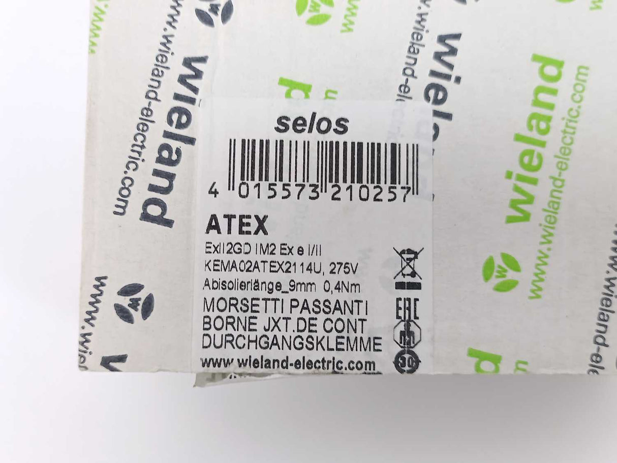Wieland 55.503.1053.0 DIN Rail Terminal WKM 2,5 / 15/V0 Batch 100 Pcs.
