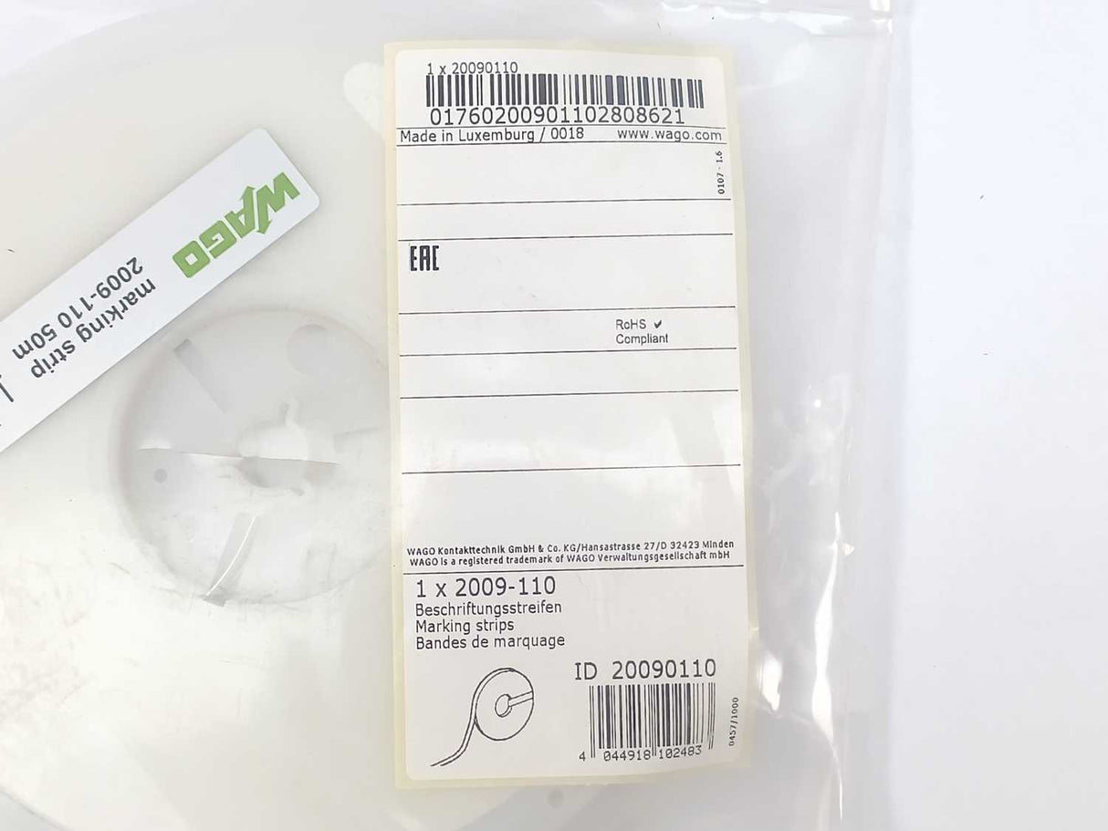 Wago 2009-110 Terminal Block Marker Strip 50m