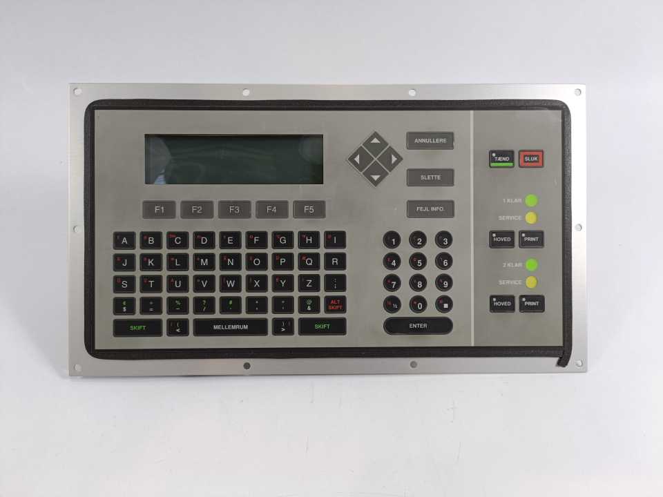VideoJet Excel 371677-18/B AID-1 Danish-localized Interface Panel for CIJprinter