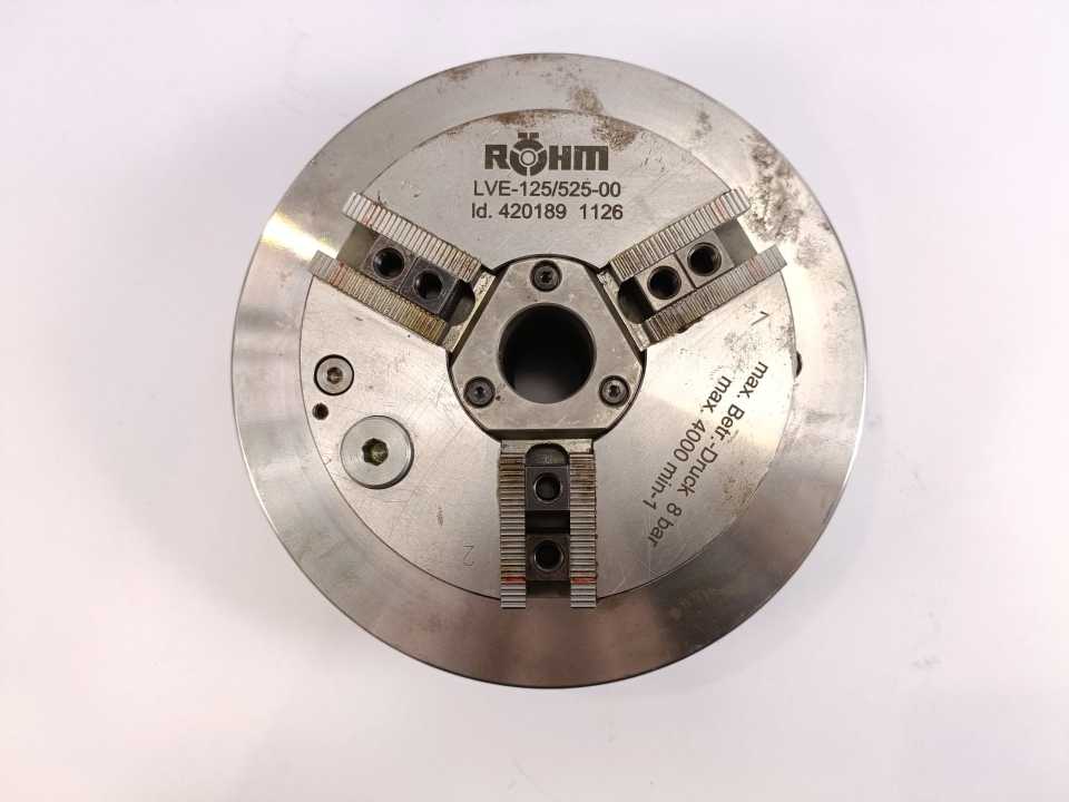 Röhm LVE-125-SCS-00 3-Jaw Pneumatic Chuck LVE-125/525-00
