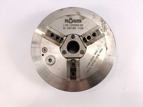 Röhm LVE-125-SCS-00 3-Jaw Pneumatic Chuck LVE-125/525-00