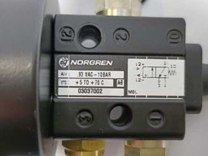 NORGREN 03037002 G 03 Series Pneumatic Solenoid/Pilot Valve. 3/2-way, NC.