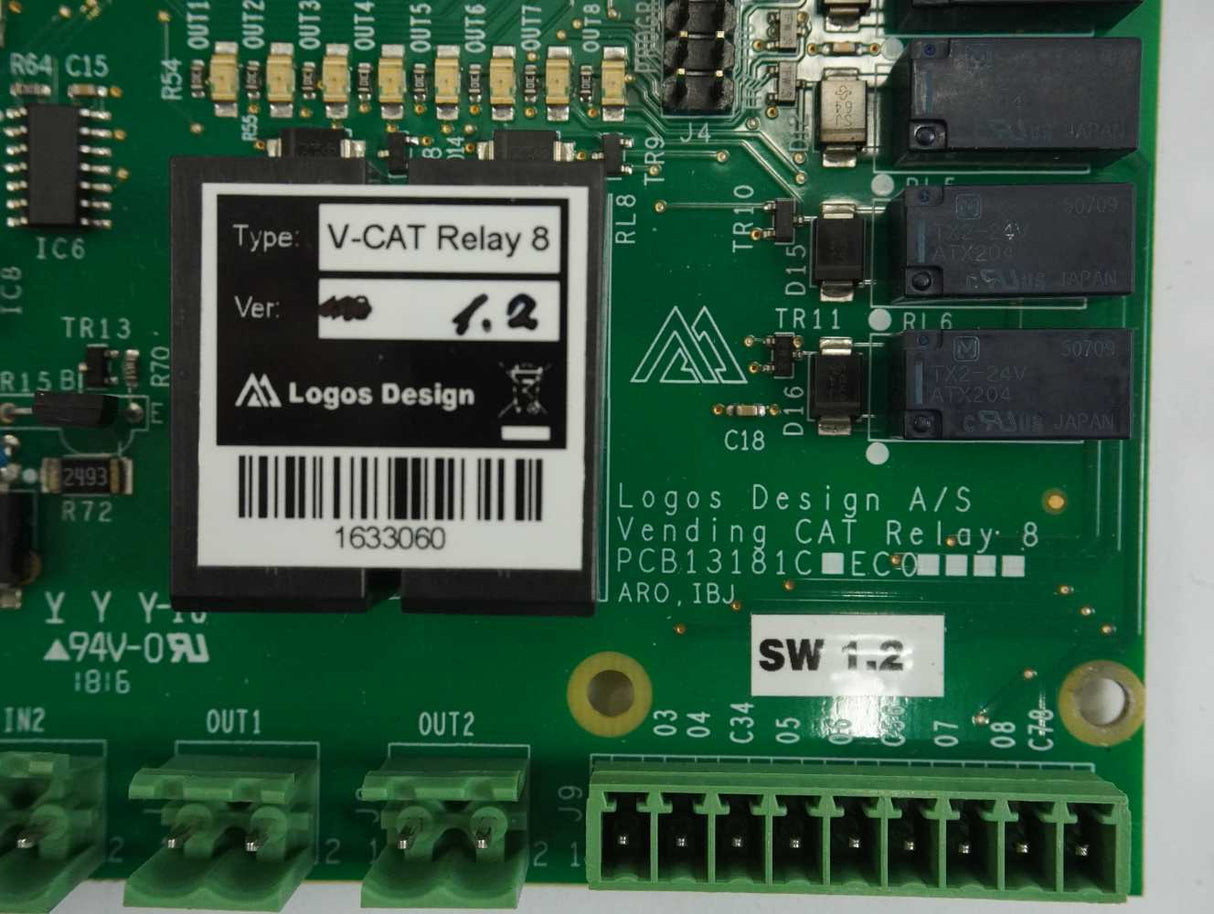 Logos Design A/S PCB13181C Vending CAT Relay 8