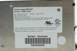Bihl+Wiedemann BW1649 Power Supply 149501-51061