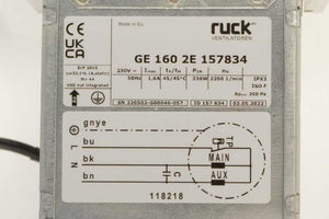 Ruck ventilatoren 157834 GE 160 2E Centrifugal Fan / Blower