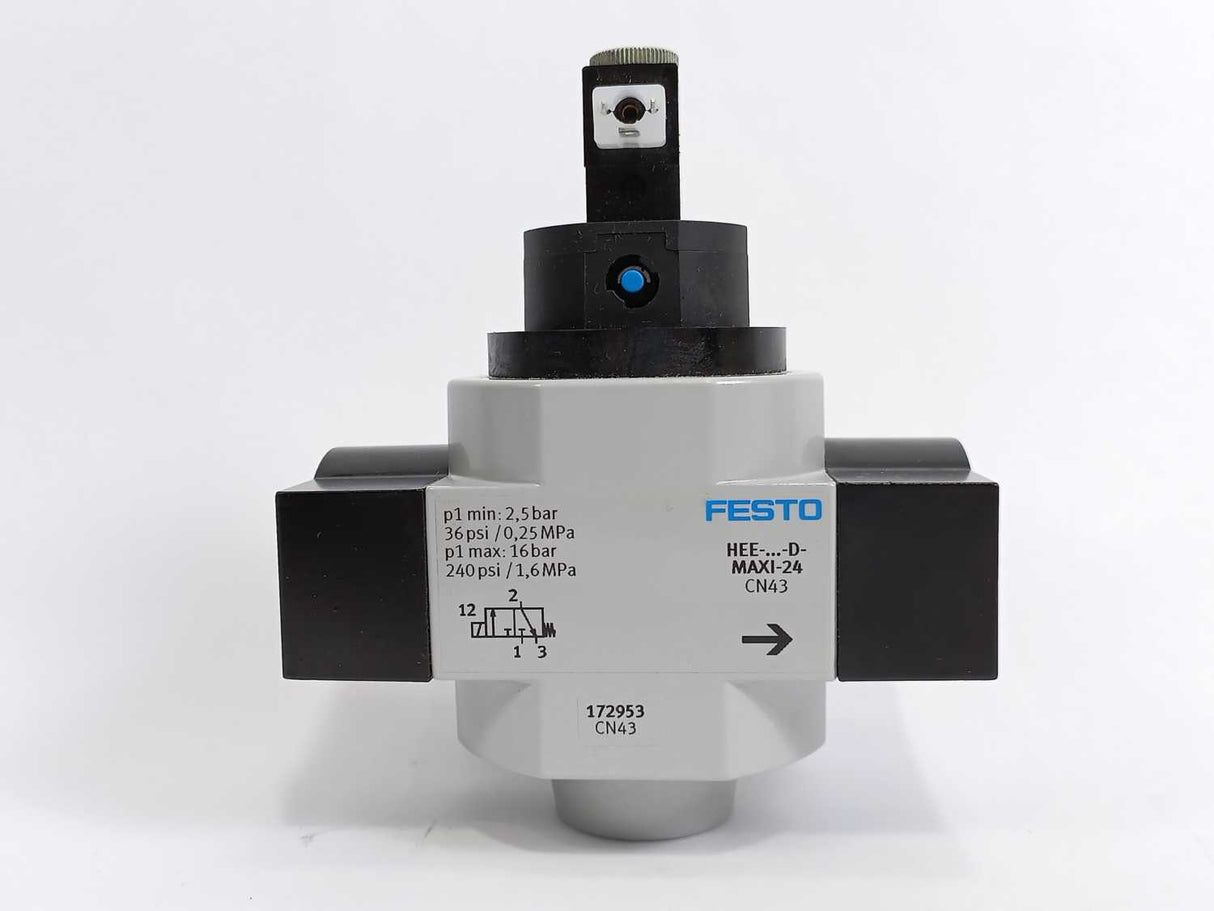 Festo 172953 HEE-1-D-MAXI-24 On/Off Valve