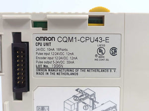 OMRON CQM1-CPU43-E Programmable Controller CPU Unit 24VDC 10mA 16Point