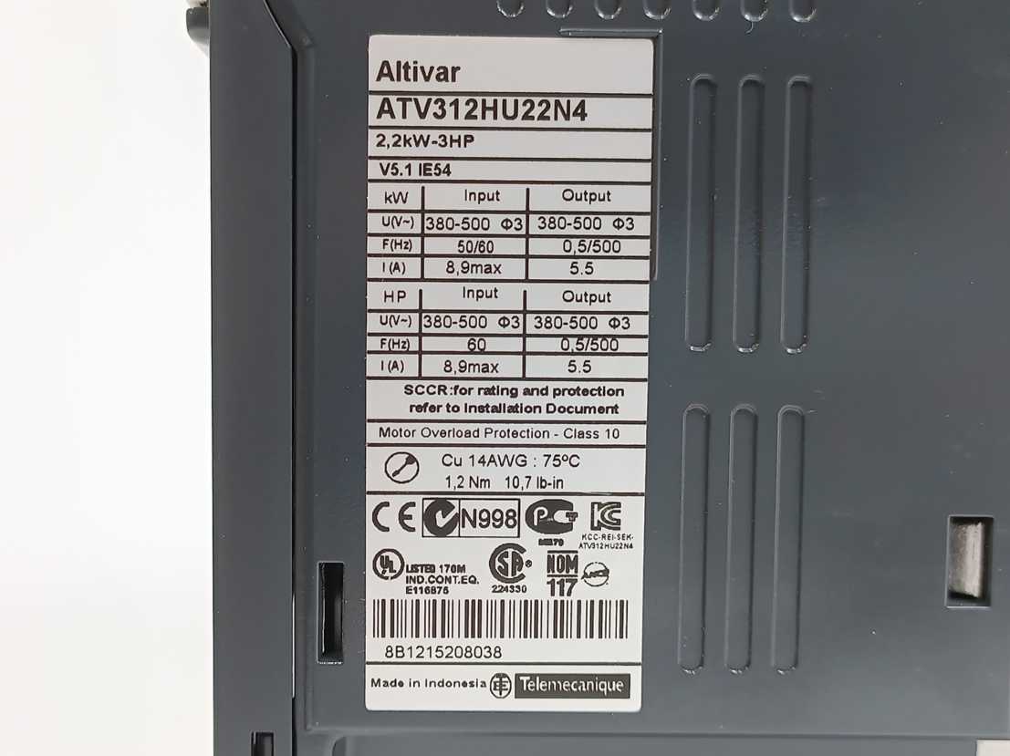 TELEMECANIQUE ATV312HU22N4 Altivar Variable Speed Drive