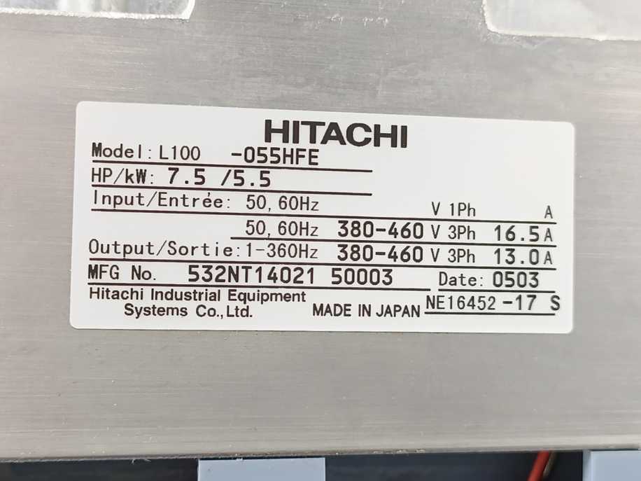 HITACHI L100-055HFE AC Drive 7.5HP / 5.5kW