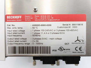 Beckhoff AX5203-0000-0200 Servo Drive