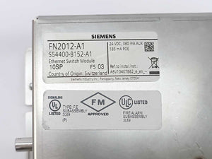 Siemens S54400-B152-A1 FN2012-A1 Ethernet Switch Module