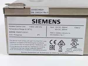 Siemens S54507-C22-A1 AC5102 Advanced Central Controller
