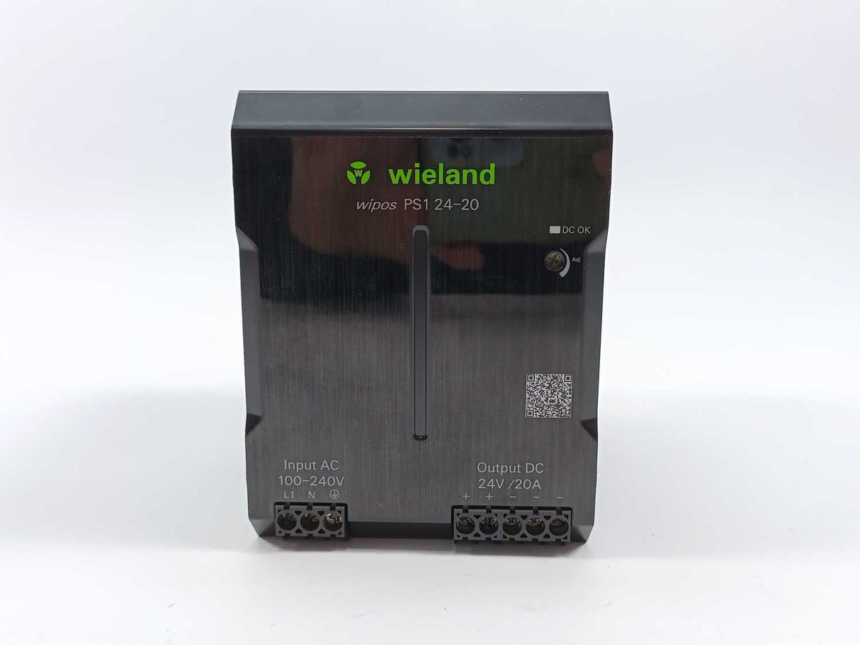 Wieland 81.000.6550.0 wipos PS1 24-20 Switching Power Supply 24VDC 20A