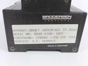BRODERSEN UCB-61/BBNET/10 Rev.A/4.00 Backplane Bus Module TP. 9040