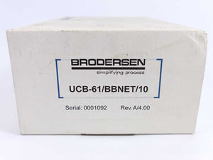 BRODERSEN UCB-61/BBNET/10 Rev.A/4.00 Backplane Bus Module TP. 9040