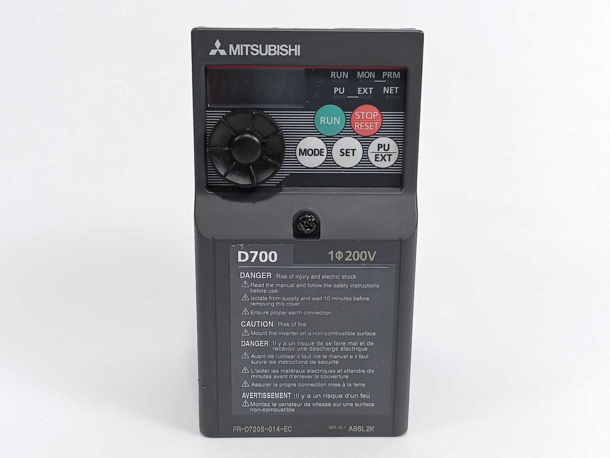 Mitsubishi FR-D720S-014-EC DR-D700 Compact Inverter 0.2kW