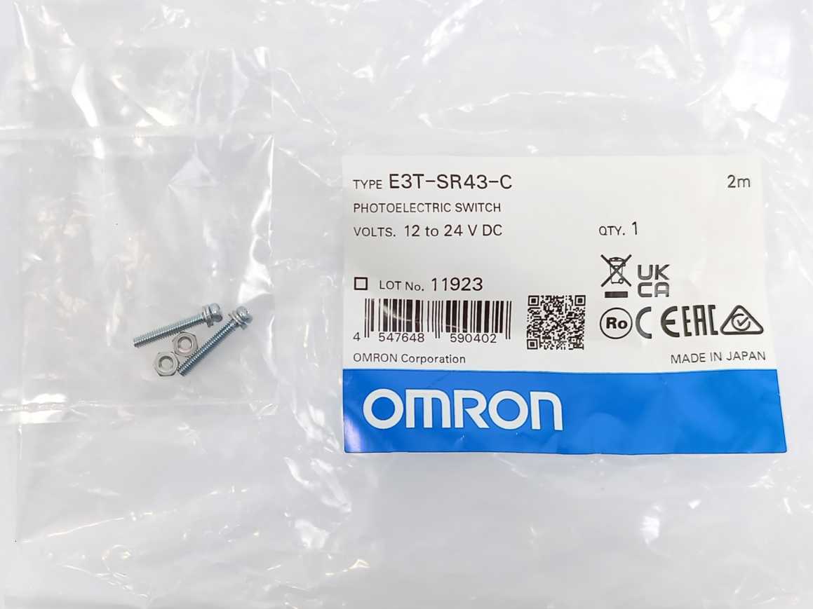 OMRON E3T-SR43-C Photoelectric Switch, 2m Cable, 12-24 V DC
