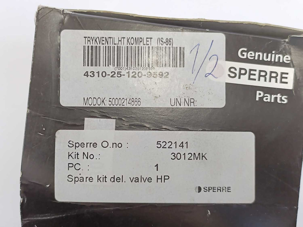 Sperre 3012MK Delivery Valve Spare Kit HP