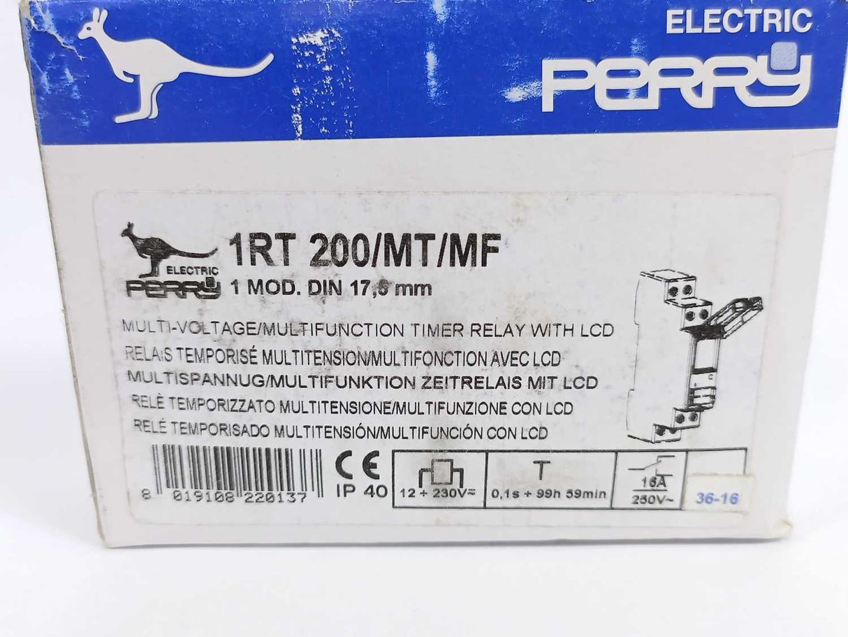 Perry Electric 1RT 200/MT/MF Multifunction, Multi-Voltage Timer Relay