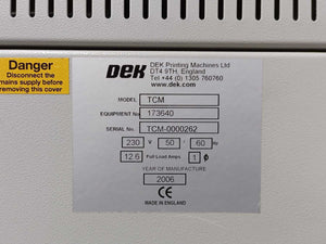 DEK HORIZON 03i SMT Screen Printer w/ DEK TCM Temperature Control Module