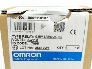 OMRON G2RV-SR500 AC110 0002168119 Slim I/O General Purpose Relay Batch 5 pcs.