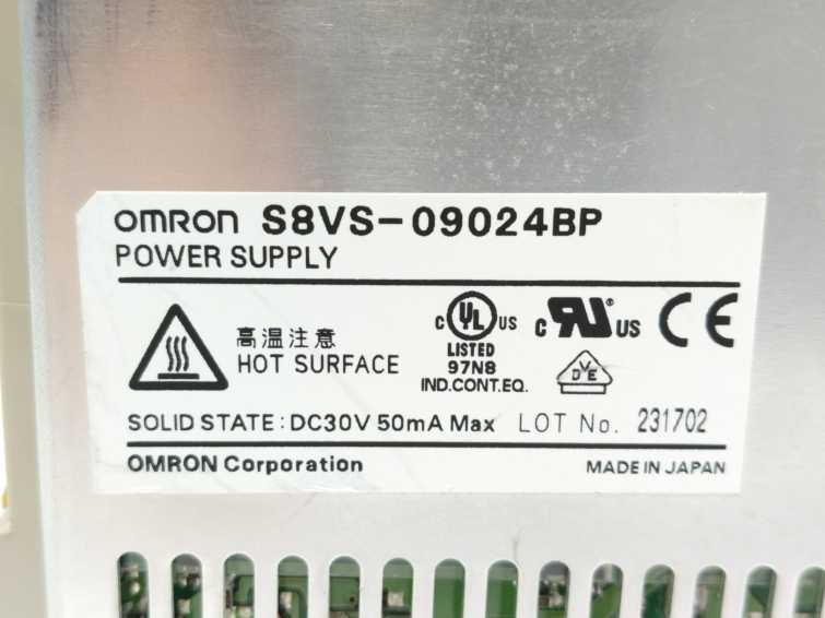 OMRON S8VS-09024BP Power Supply, DC30V, 50mA